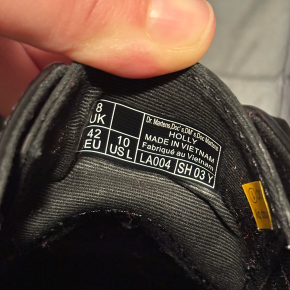 DR. MARTENS Women’s Black Leather Holly Platform Loafer Shoes Size 10 - Picture 6 of 9